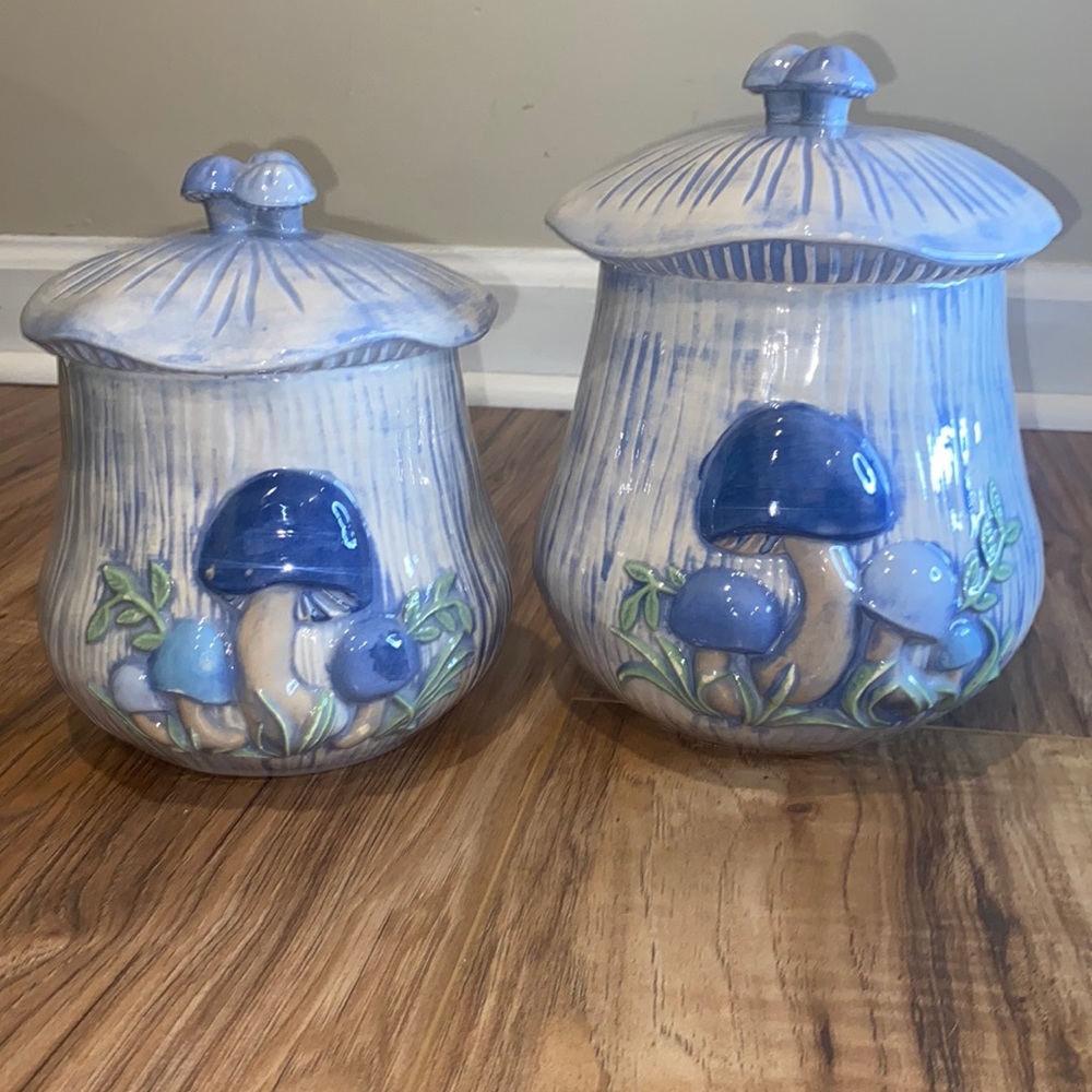 Vintage Arnels Mushroom Canisters